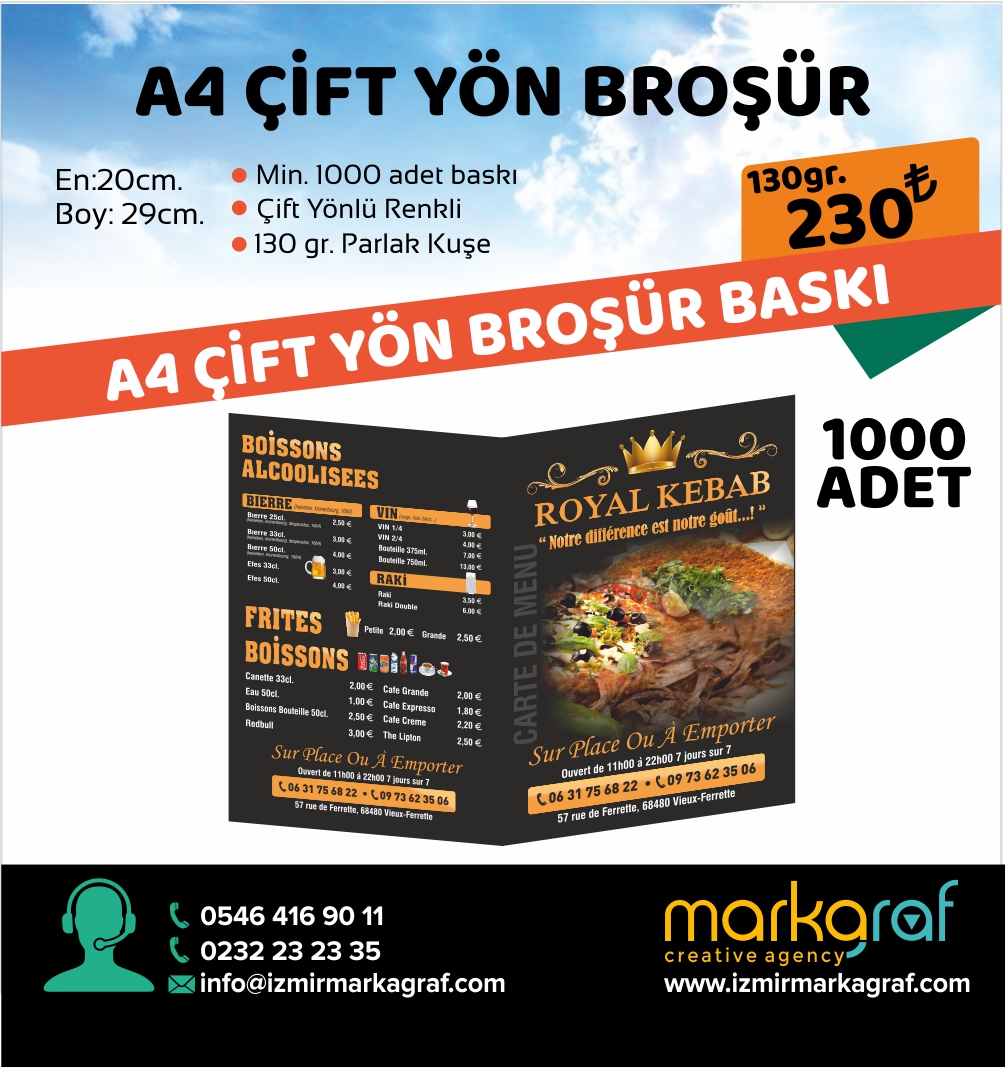 A4 BROŞÜR BASKI FİYATLARI İZMİR