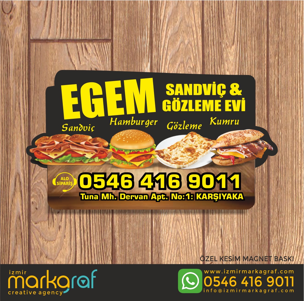 CAFE RESTORANT MAGNET BASKI FİYATLARI İZMİR MAGNET BASKI