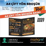 A4 BROŞÜR BASKI 2000