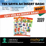 A4 TEK SAYFA İNSERT
