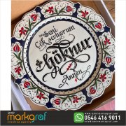 KALİGRAFİK YAZILI TABAK 02